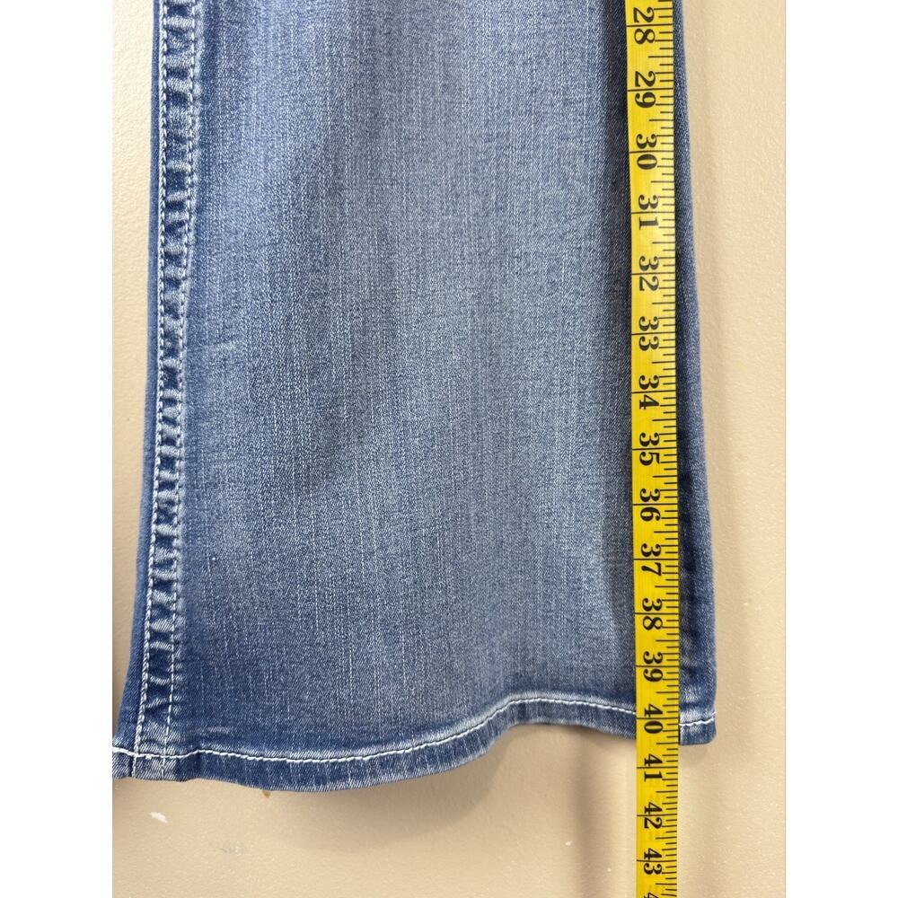 New Sky Premium Women’s Jeans Size 13 Mid Rise Flare Heart Embellished Y2K - Picture 11 of 13